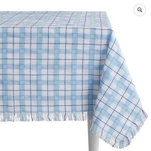 The Pioneer Woman Daisy Woven Fabric Tablecloth Blue 60" W × 84" L